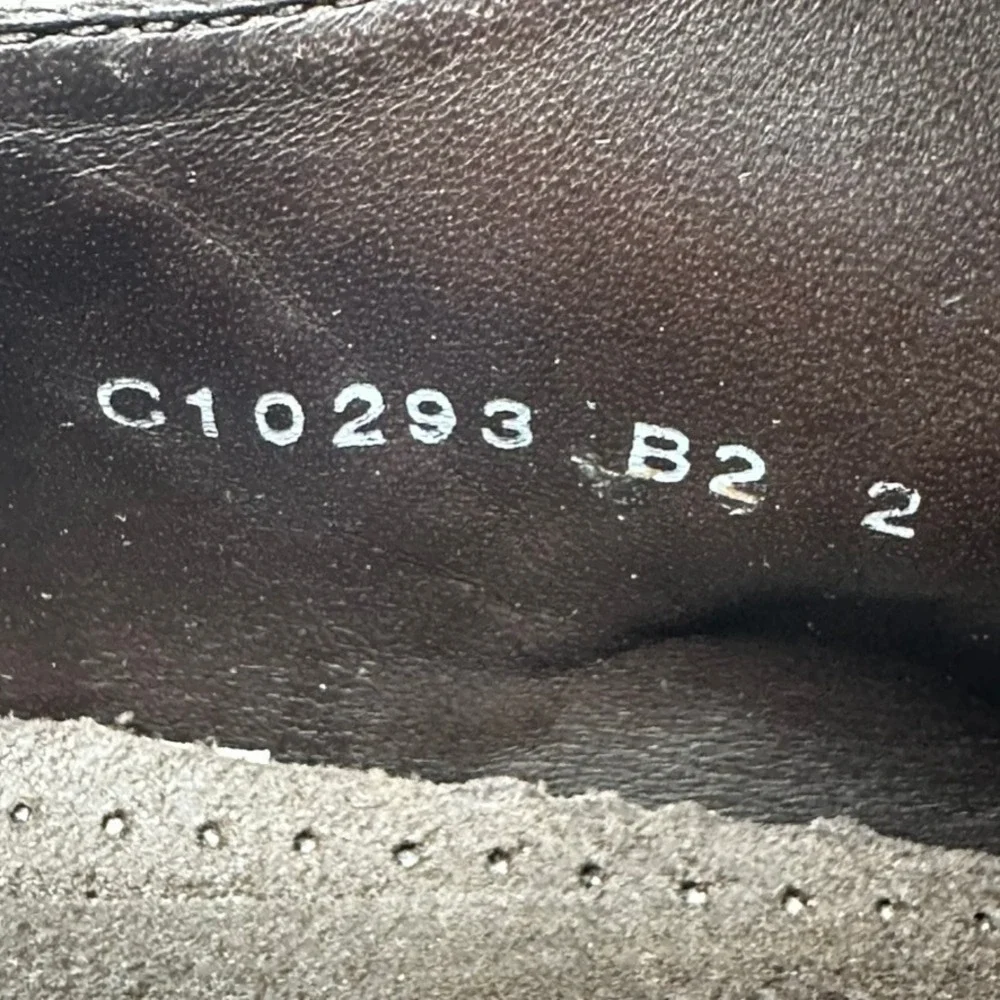Cole Haan Mens 7.5 M Grey Navy Blue Croc Saddle Oxford Shoes C10293
